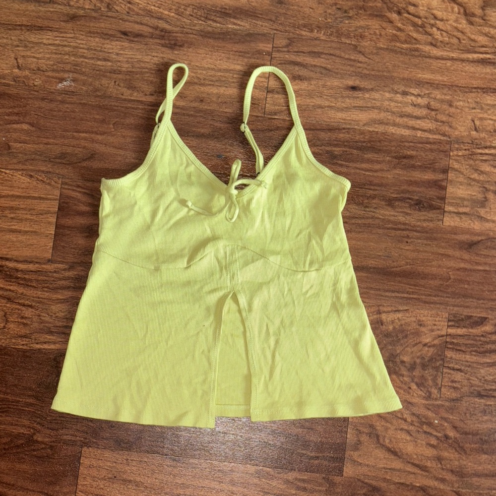 Hollister Soft Yellow Camisole with Tie Detail
